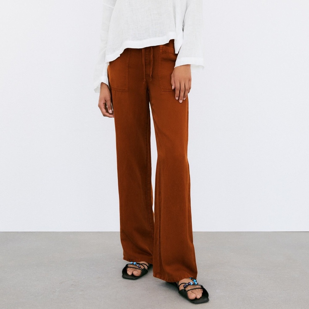 Zara Linen Blend Pants